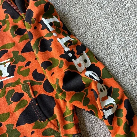 Todd Snyder x L.L. Bean S Snoopy Orange Camo Troop Leader Hoodie - Picture 7 of 11